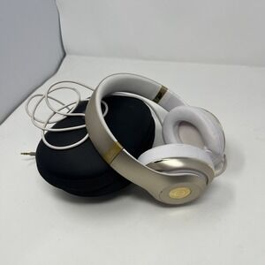 Gold Beats by Dre Studio 2.0 Over-Ear Wired Headphones B0500 W/ Case Tested